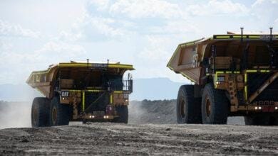 Caterpillar hauling trucks