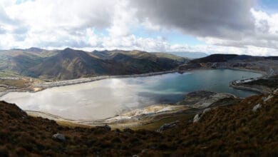 Mines tailings dam