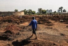 artisanal miner walking