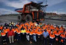 Full battery dump truck