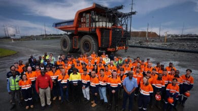 Full battery dump truck